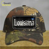 Louisiana Flag Script Novelty License Plate Hat Cotton / Camoflauge