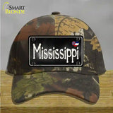 Mississippi Flag Script Novelty License Plate Hat Cotton / Camoflauge