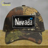 Nevada Flag Script Novelty License Plate Hat Cotton / Camoflauge