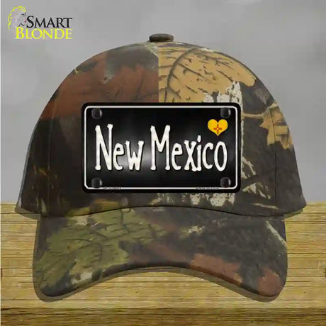 New Mexico Flag Script Novelty License Plate Hat Cotton / Camoflauge