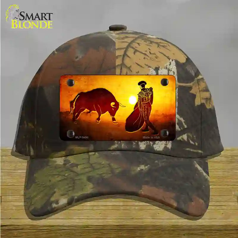 Bullfight With Sun Novelty License Plate Hat Cotton / Camoflauge