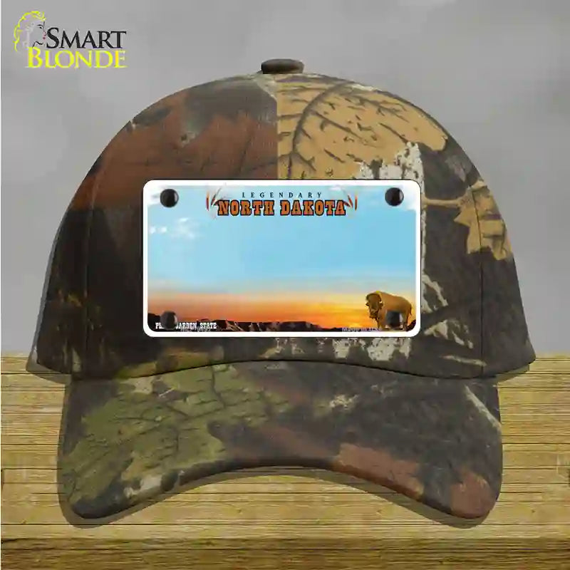 North Dakota Blank Novelty License Plate Hat Cotton / Camoflauge