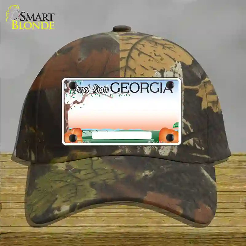 Georgia Peach Blank Novelty License Plate Hat Cotton / Camoflauge