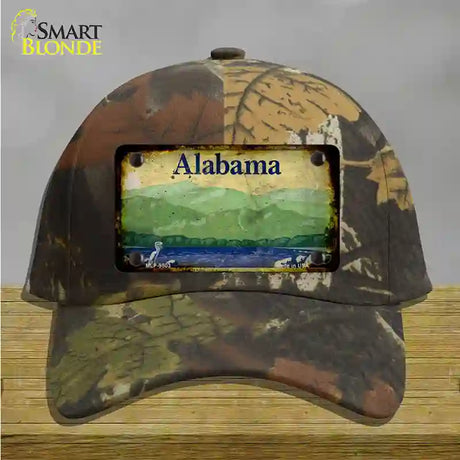 Alabama Scenic Rusty Blank Novelty License Plate Hat Camo Cotton