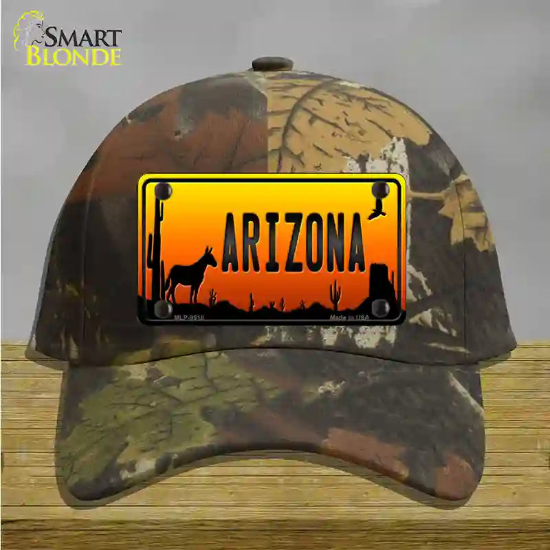 Donkey Arizona Scenic Novelty License Plate Hat Cotton / Camoflauge