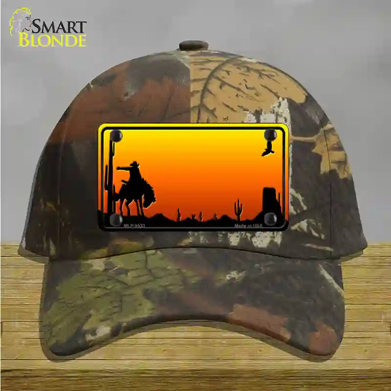 Rodeo Blank Scenic Novelty License Plate Hat Cotton / Camoflauge