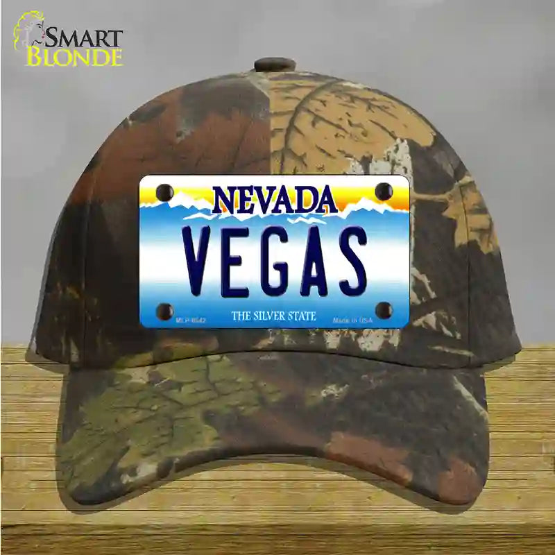 Vegas Nevada Novelty License Plate Hat Cotton / Camoflauge