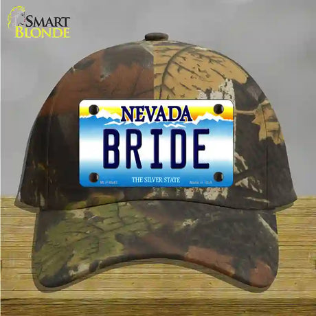 Bride Nevada Novelty License Plate Hat Cotton / Camoflauge