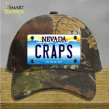 Craps Nevada Novelty License Plate Hat Cotton / Camoflauge