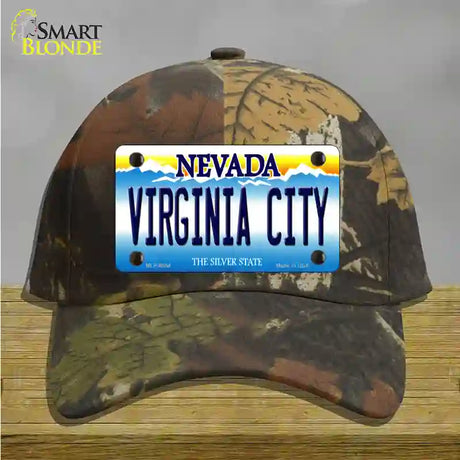 Virginia City Nevada Novelty License Plate Hat Cotton / Camoflauge