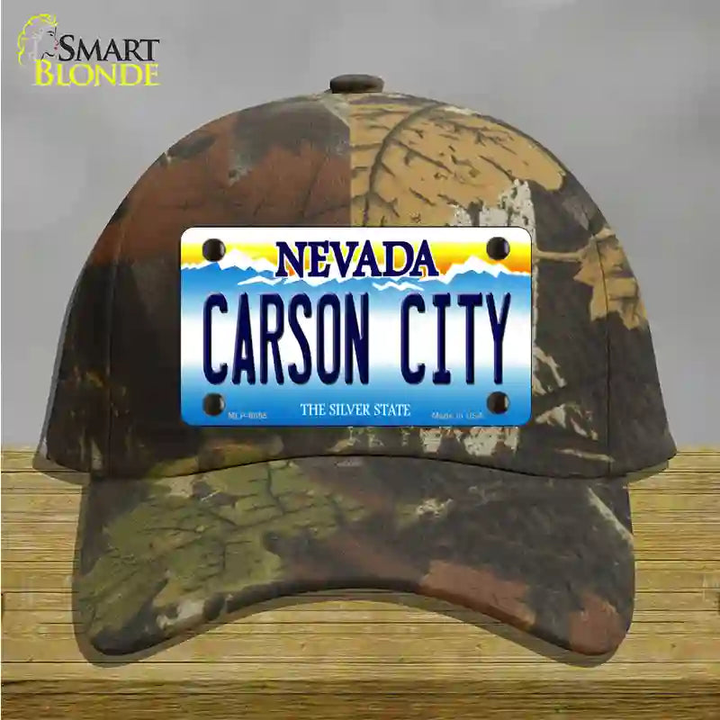 Carson City Nevada Novelty License Plate Hat Cotton / Camoflauge