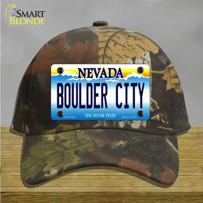 Boulder City Nevada Novelty License Plate Hat Cotton / Camoflauge