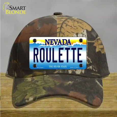 Roulette Nevada Novelty License Plate Hat Cotton / Camoflauge