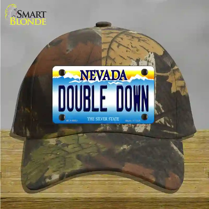 Double Down Nevada Novelty License Plate Hat Cotton / Camoflauge