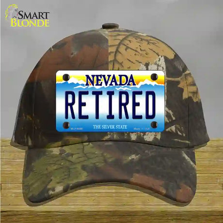 Retired Nevada Novelty License Plate Hat Cotton / Camoflauge