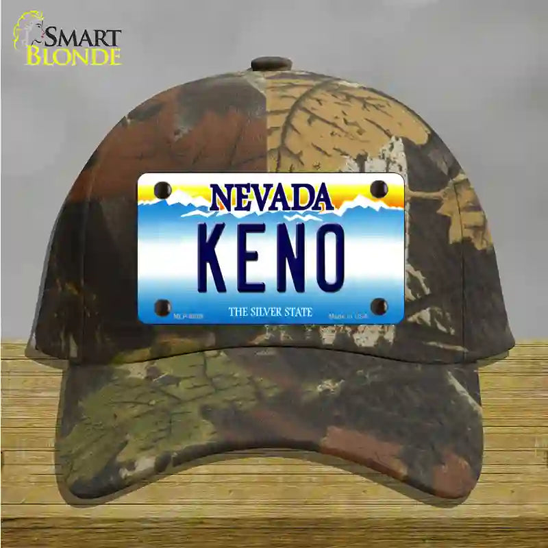 Keno Nevada Novelty License Plate Hat Cotton / Camoflauge