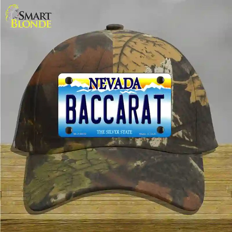 Baccarat Nevada Novelty License Plate Hat Cotton / Camoflauge