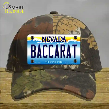 Baccarat Nevada Novelty License Plate Hat Cotton / Camoflauge