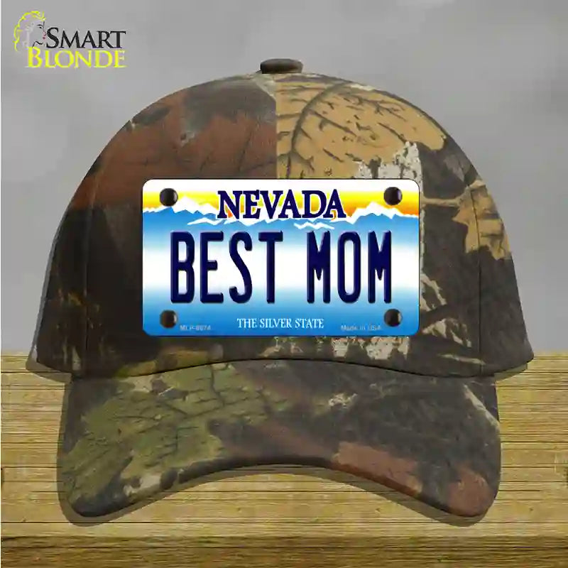 Best Mom Nevada Novelty License Plate Hat Cotton / Camoflauge