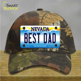 Best Dad Nevada Novelty License Plate Hat Cotton / Camoflauge