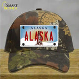 Alaska State Novelty License Plate Hat Cotton / Camoflauge