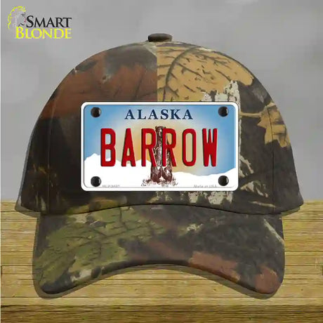 Barrow Alaska State Novelty License Plate Hat Cotton / Camoflauge