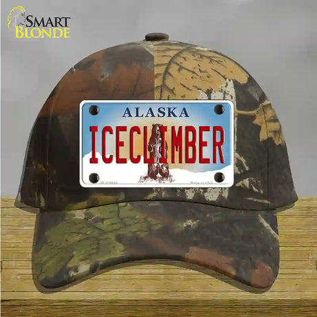 Ice Climber Alaska State Novelty License Plate Hat Cotton / Camoflauge