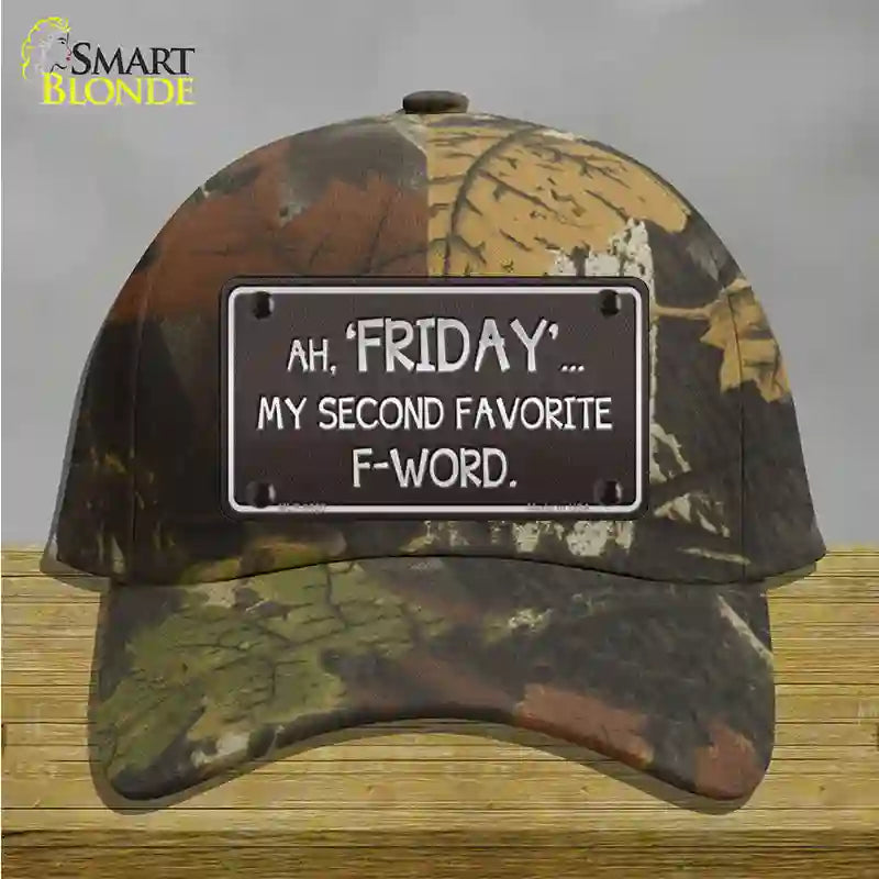 Friday Novelty License Plate Hat Cotton / Camoflauge