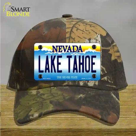 Lake Tahoe Nevada Novelty License Plate Hat Cotton / Camoflauge