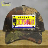 Drive Pink Alaska Novelty License Plate Hat Cotton / Camoflauge