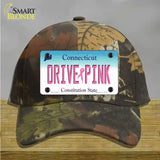 Drive Pink Connecticut Novelty License Plate Hat Cotton / Camoflauge