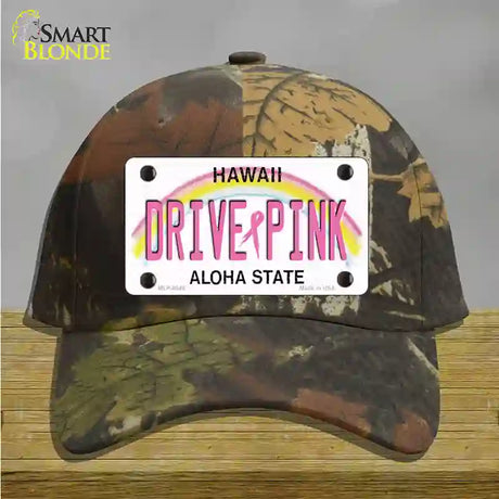 Drive Pink Hawaii Novelty License Plate Hat Cotton / Camoflauge