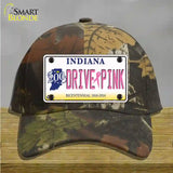 Drive Pink Indiana Novelty License Plate Hat Cotton / Camoflauge