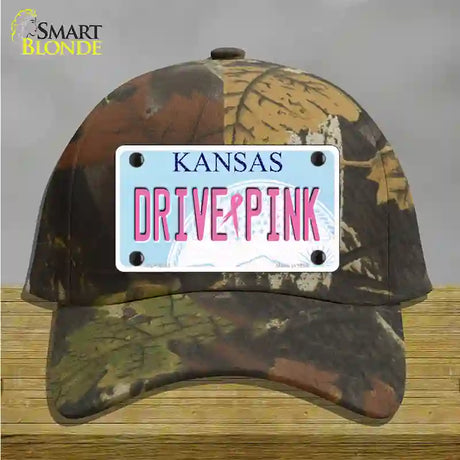 Drive Pink Kansas Novelty License Plate Hat Cotton / Camoflauge