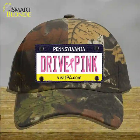 Drive Pink Pennsylvania Novelty License Plate Hat Cotton / Camoflauge