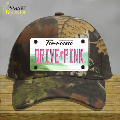 Drive Pink Tennessee Novelty License Plate Hat Cotton / Camoflauge