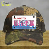 Drive Pink Washington Novelty License Plate Hat Cotton / Camoflauge