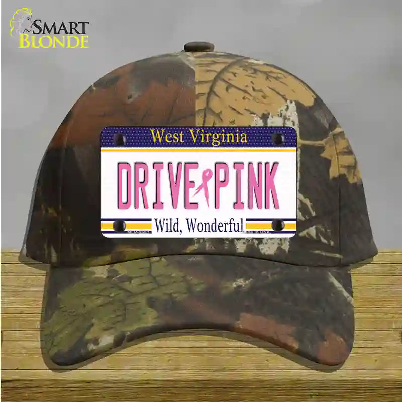 Drive Pink West Virginia Novelty License Plate Hat Cotton / Camoflauge