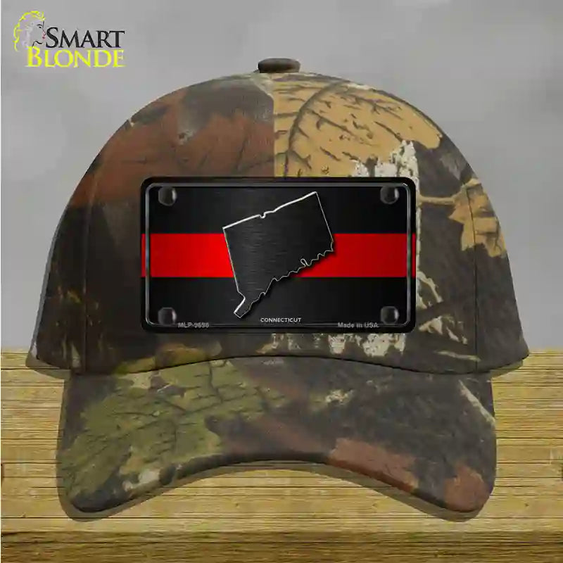 Connecticut Thin Red Line Novelty License Plate Hat Cotton / Camoflauge