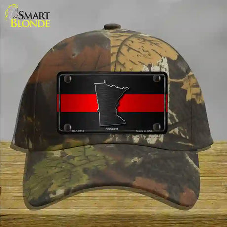 Minnesota Thin Red Line Novelty License Plate Hat Cotton / Camoflauge