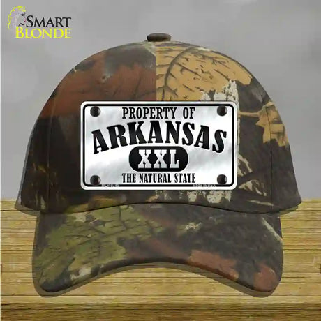 Property Of Arkansas Novelty License Plate Hat Cotton / Camoflauge