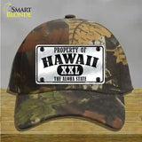 Property Of Hawaii Novelty License Plate Hat Cotton / Camoflauge