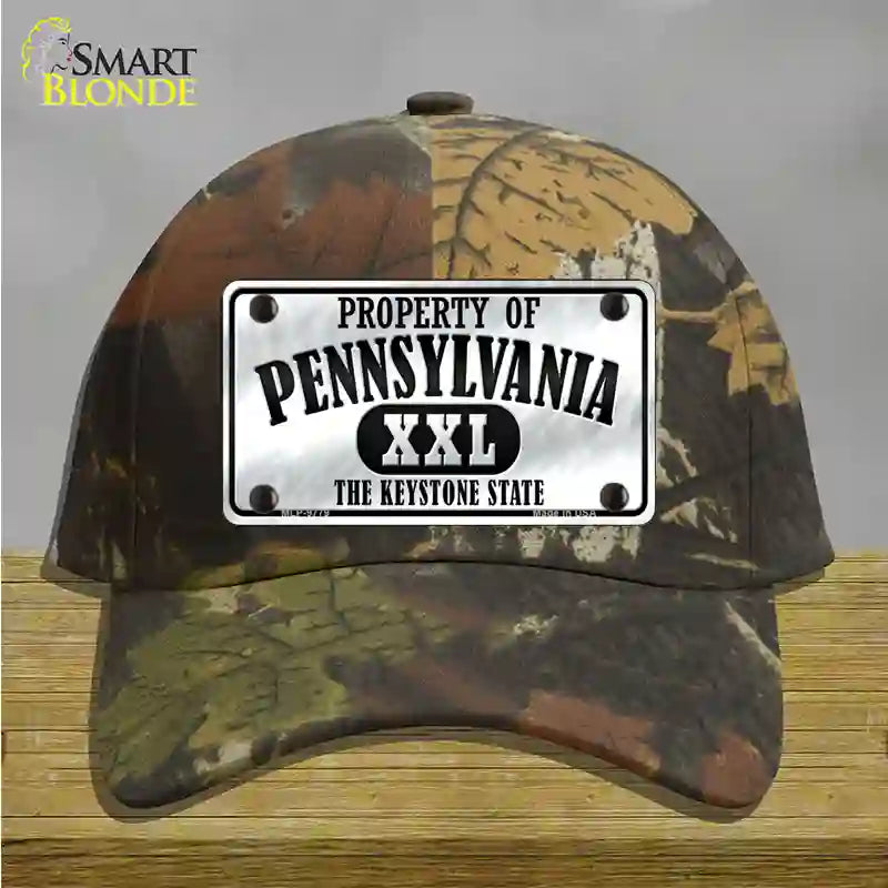 Property Of Pennsylvania Novelty License Plate Hat Cotton / Camoflauge