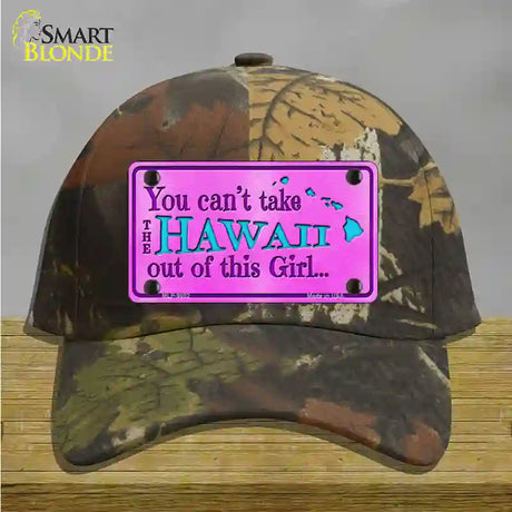 Hawaii Girl Novelty License Plate Hat Cotton / Camoflauge