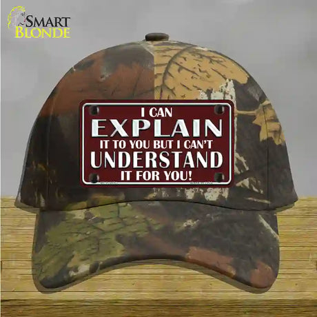 I Can Explain Novelty License Plate Hat Cotton / Camoflauge