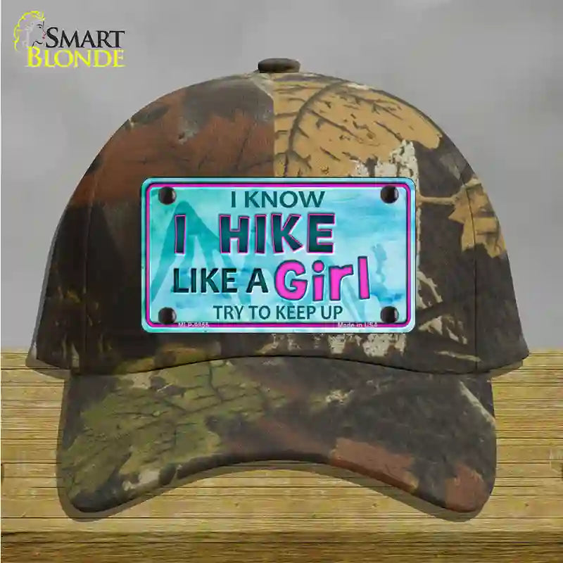 Hike Like A Girl Novelty License Plate Hat Cotton / Camoflauge