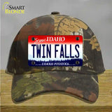 Twin Falls Idaho Novelty License Plate Hat Cotton / Camoflauge