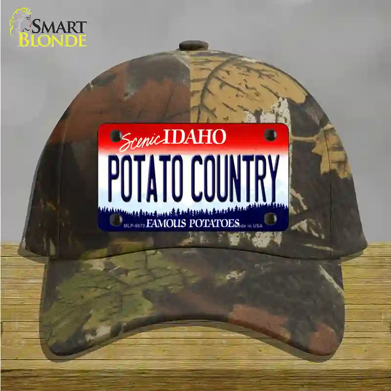 Potato Country Idaho Novelty License Plate Hat Cotton / Camoflauge