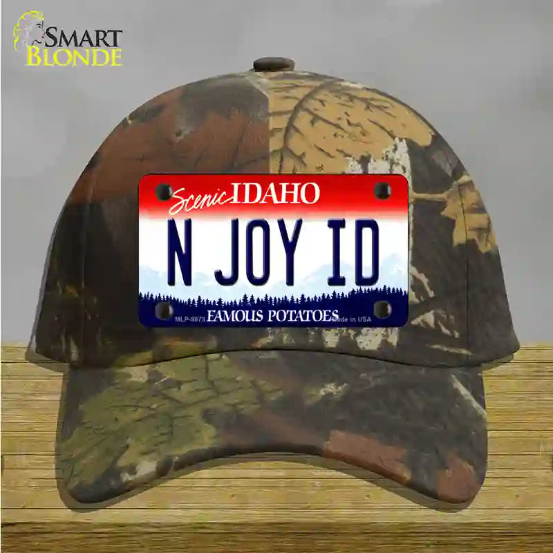 N Joy ID Idaho Novelty License Plate Hat Cotton / Camoflauge