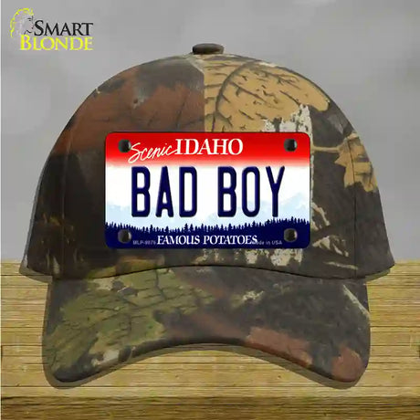 Bad Boy Idaho Novelty License Plate Hat Cotton / Camoflauge